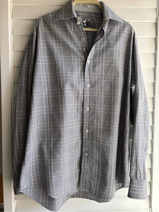 Bugatchi Other - Bugatchi Grey Plaid Dress Shirt